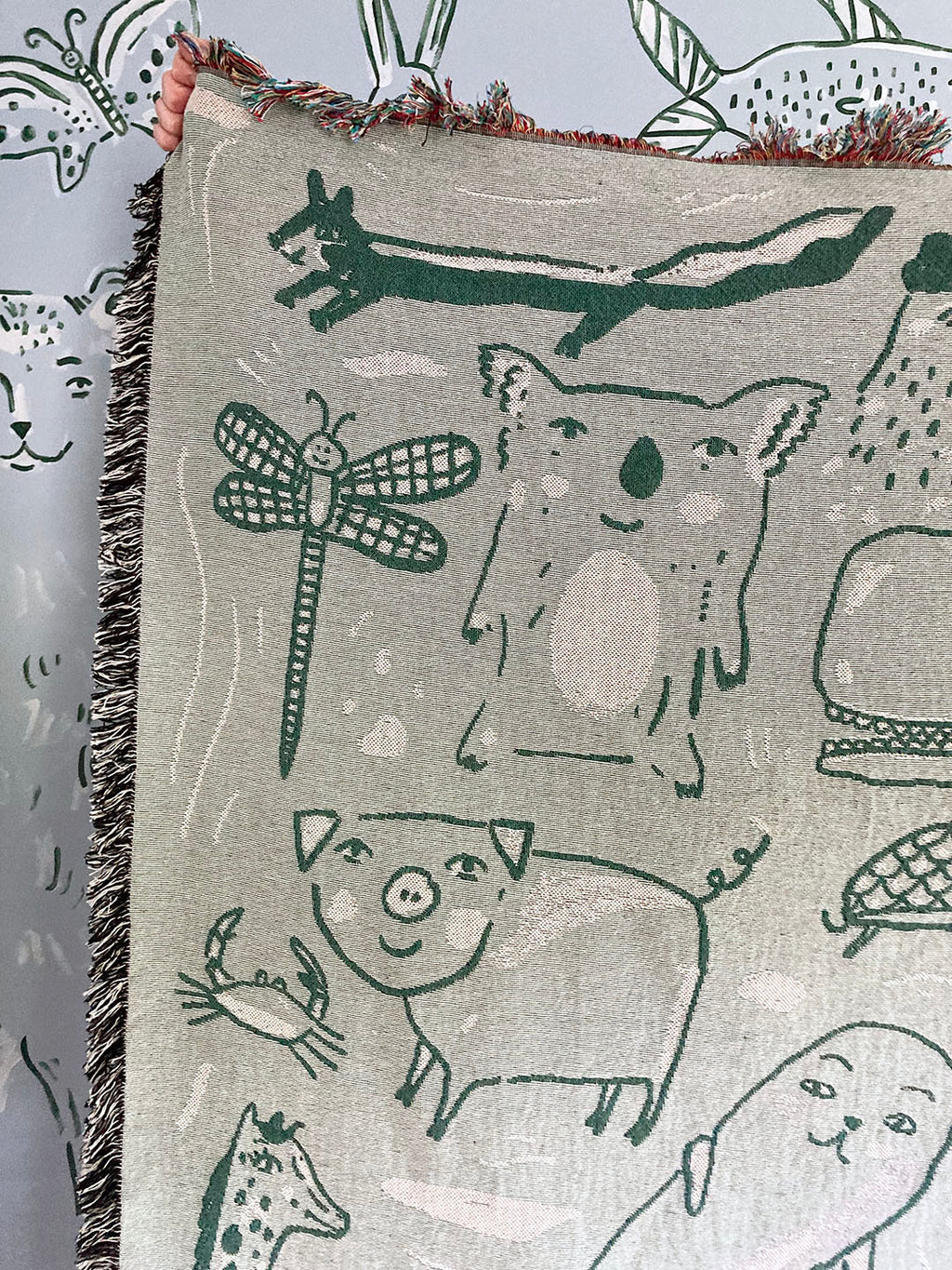 Animals Woven Blanket