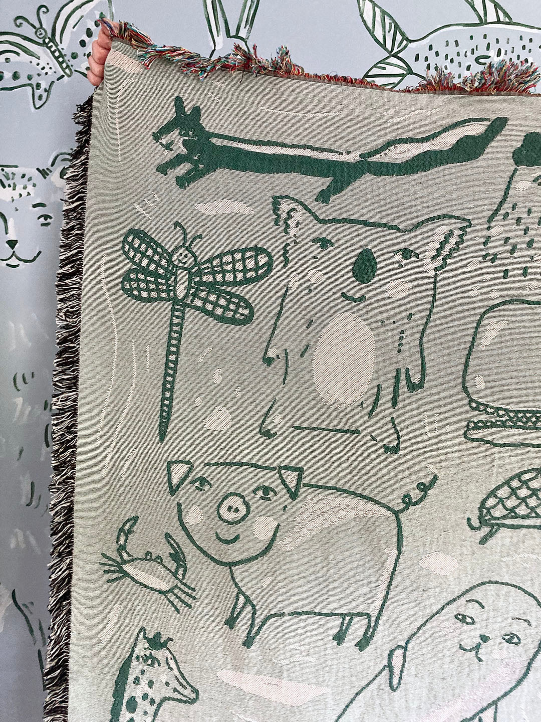 Animals Woven Blanket