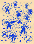 Pansy flower painting on paper.