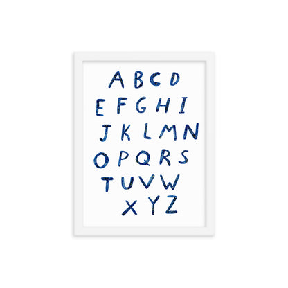Stars Alphabet, Framed Poster