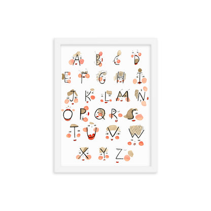 Face Alphabet, Framed Poster