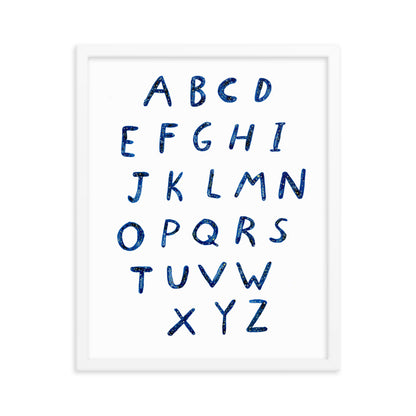 Stars Alphabet, Framed Poster