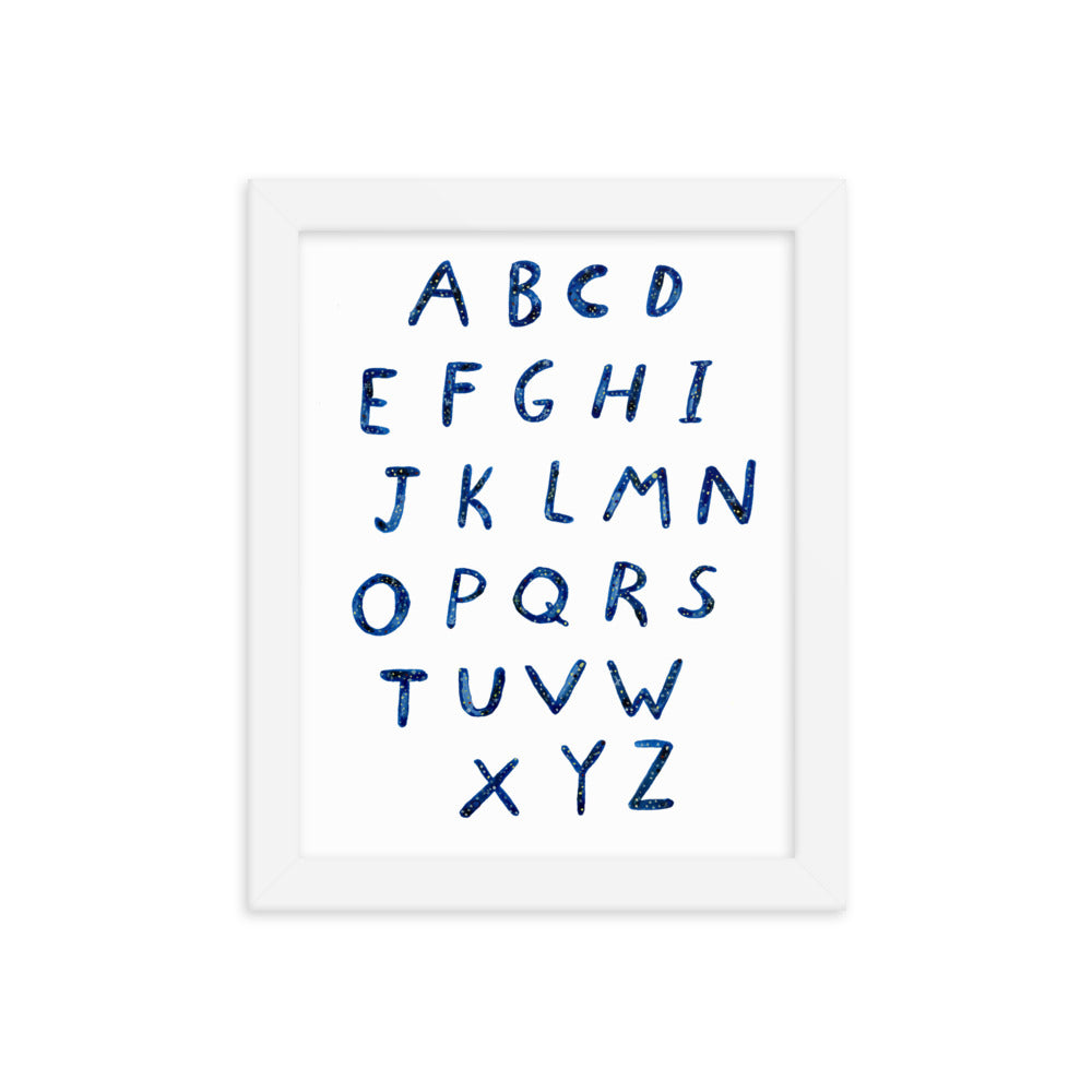 Stars Alphabet, Framed Poster