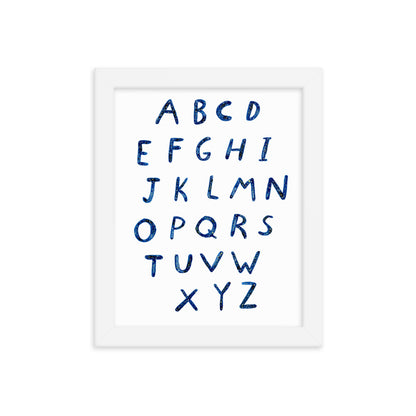 Stars Alphabet, Framed Poster