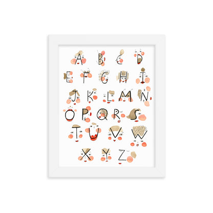 Face Alphabet, Framed Poster