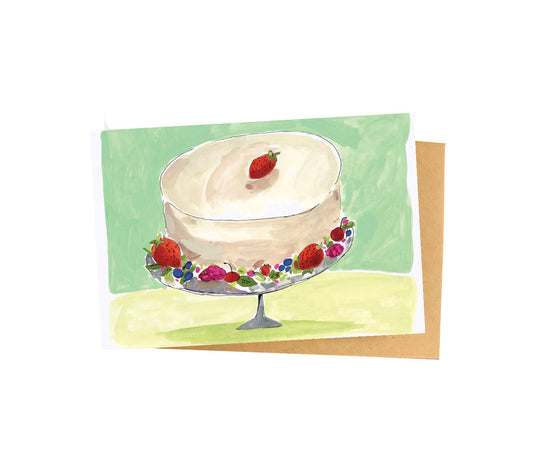 Strawberry Cake Notecard
