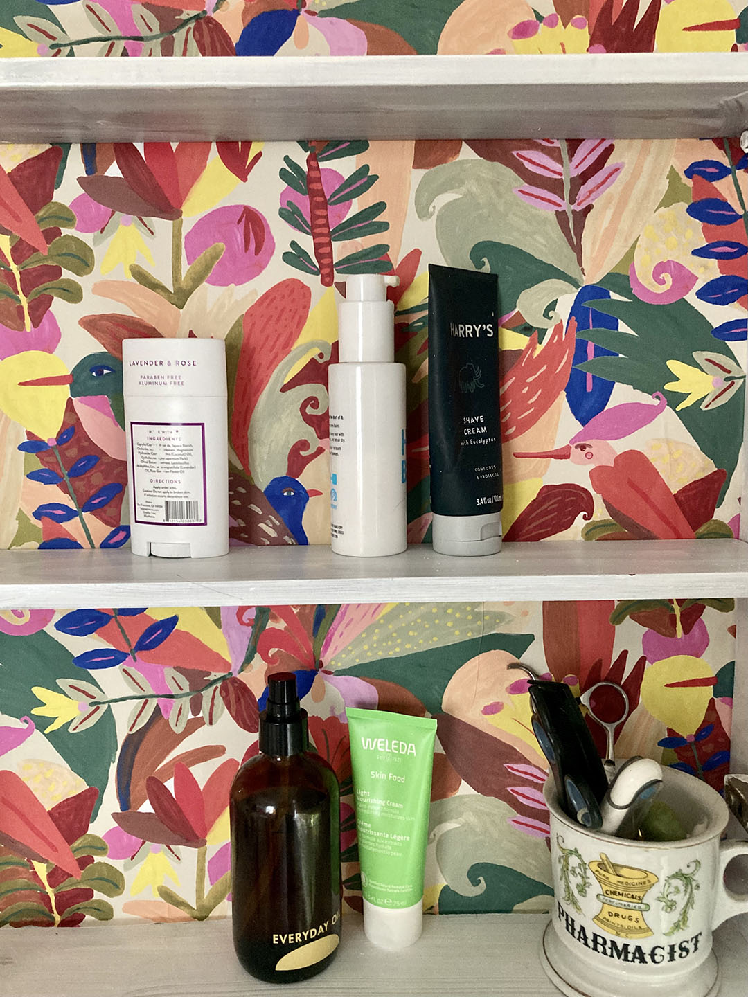 Tropical Birds + Plants Wallpaper.